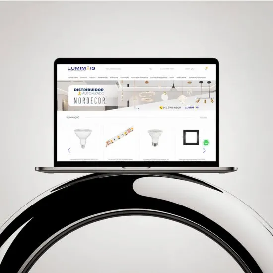 Versão para desktop Lumimais site Projeto, layout responsivo criado pela Agência Kanka