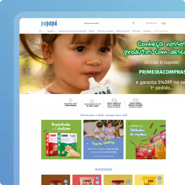 Site desenvolvido para Papapá pela Agência Kanka