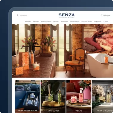 Site desenvolvido para Senza pela Agência Kanka