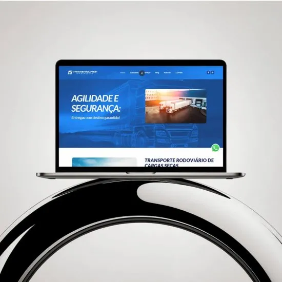 Versão para desktop do site Transanches, layout responsivo criado pela Agência Kanka